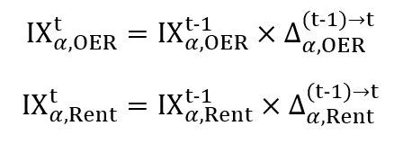 Equation 3: construction of elementary indexes