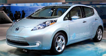 Nissan Leaf, all-electric vehicle