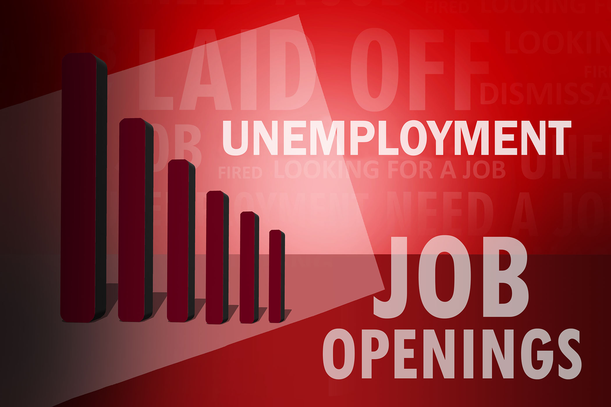 Graphic with the words related to employment
