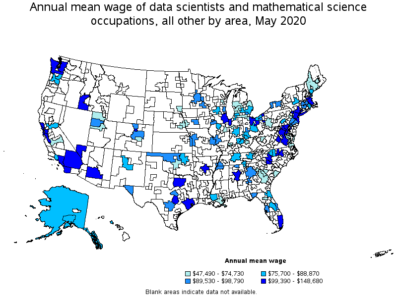 Annual mean wage of management occupations, by area, May 2020