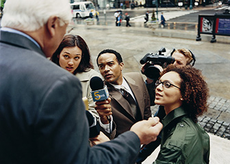 news analysts, reporters, and journalists image