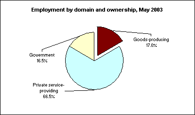 Employment by domain and ownership, May 2003