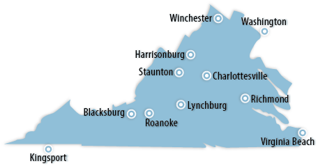 Virginia Area Map