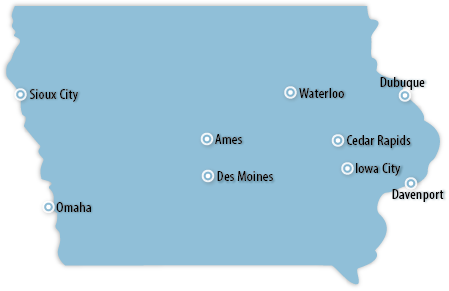 Iowa Area Map