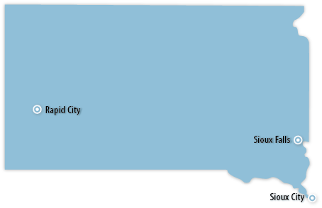 South Dakota Area Map