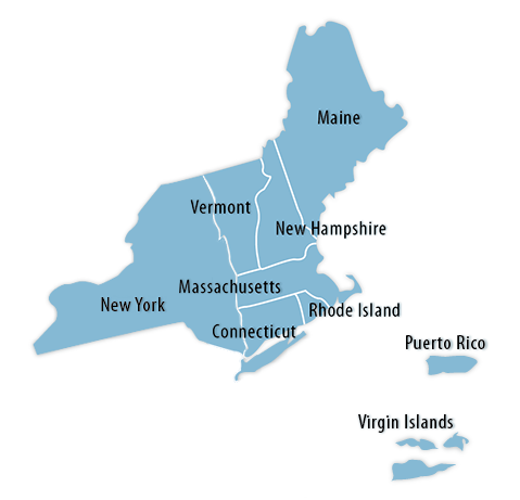 New England Area Map