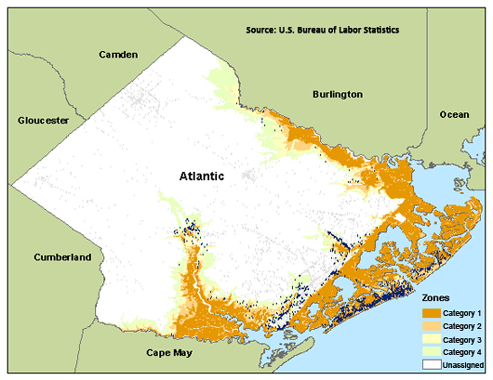 Employment in New Jersey and New York flood zones-Atlantic City, NJ image