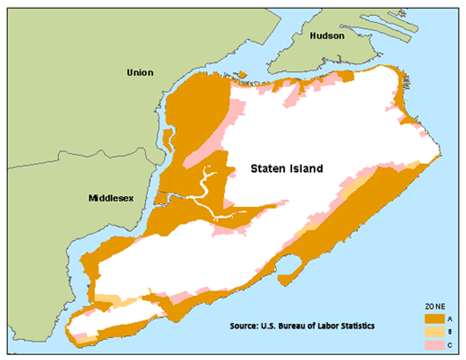 Employment in New Jersey and New York flood zones-Staten Island, NY image