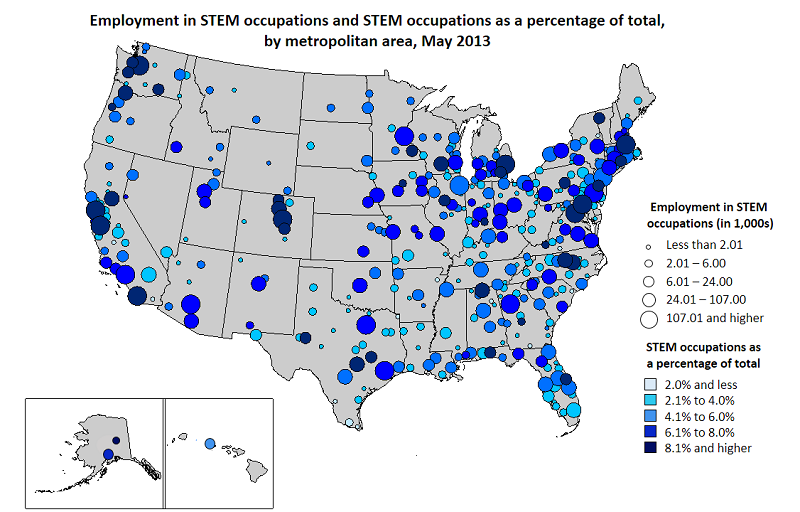 Where were STEM occupations most prevalent? image
