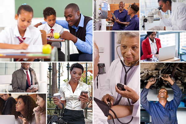 African Americans in a broad range of job settings